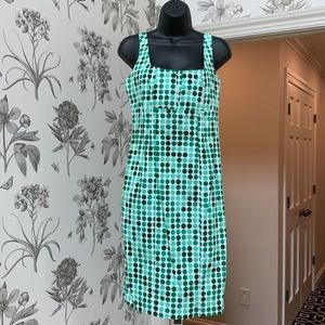 Calvin Klein green polka dot dress
